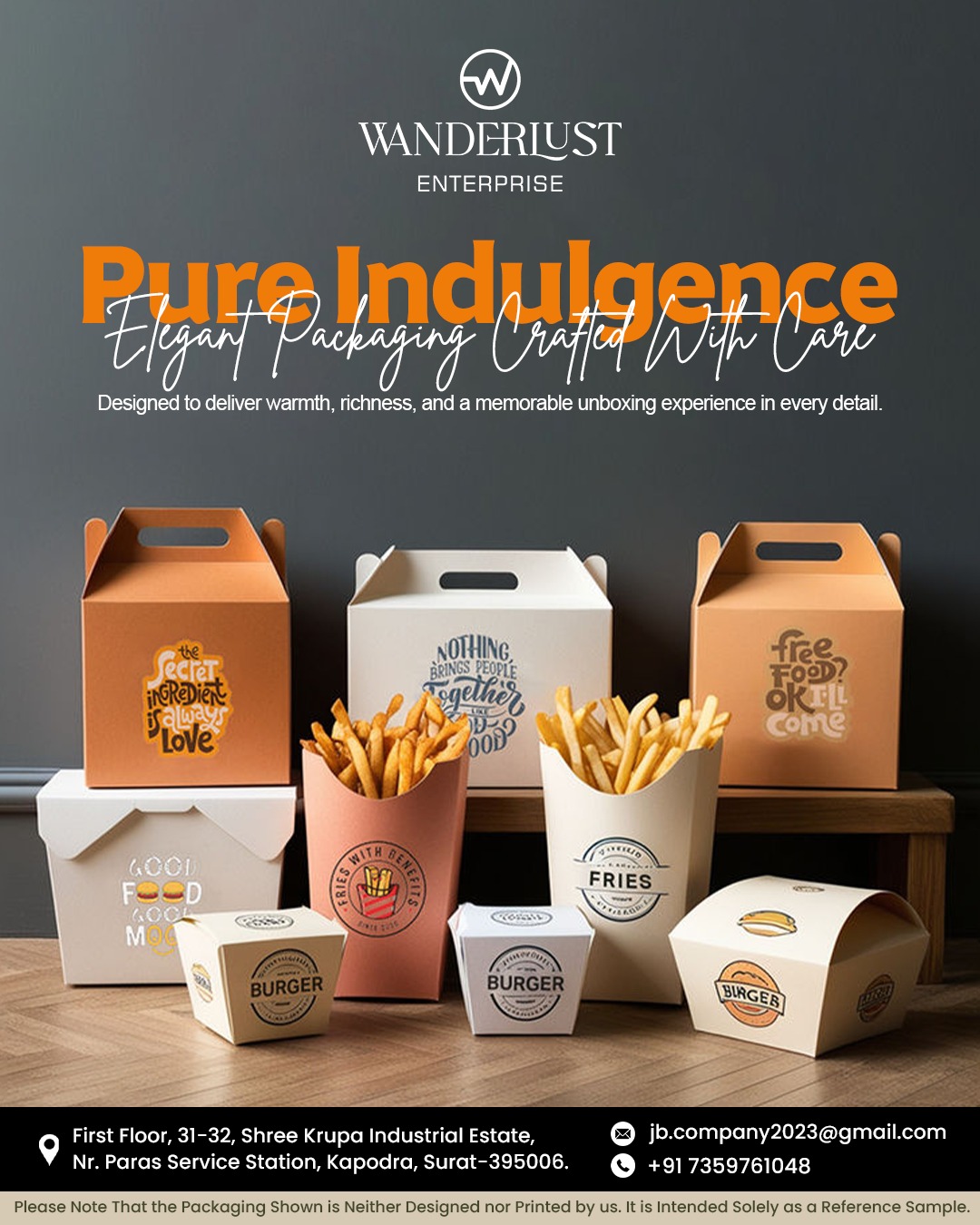 Wanderlust Enterprise Facebook ad: Premium Packaging for Unforgettable Brand Impressions!