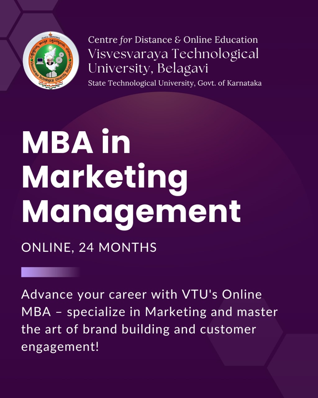 VTU Online : Center for Online Education Facebook ad