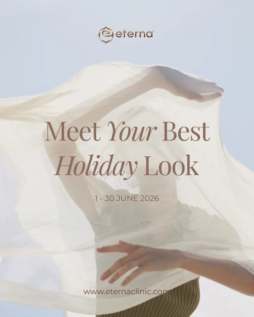 Eterna Aesthetic & Anti Aging Facebook ad: MEET YOUR BEST HOLIDAY LOOK
