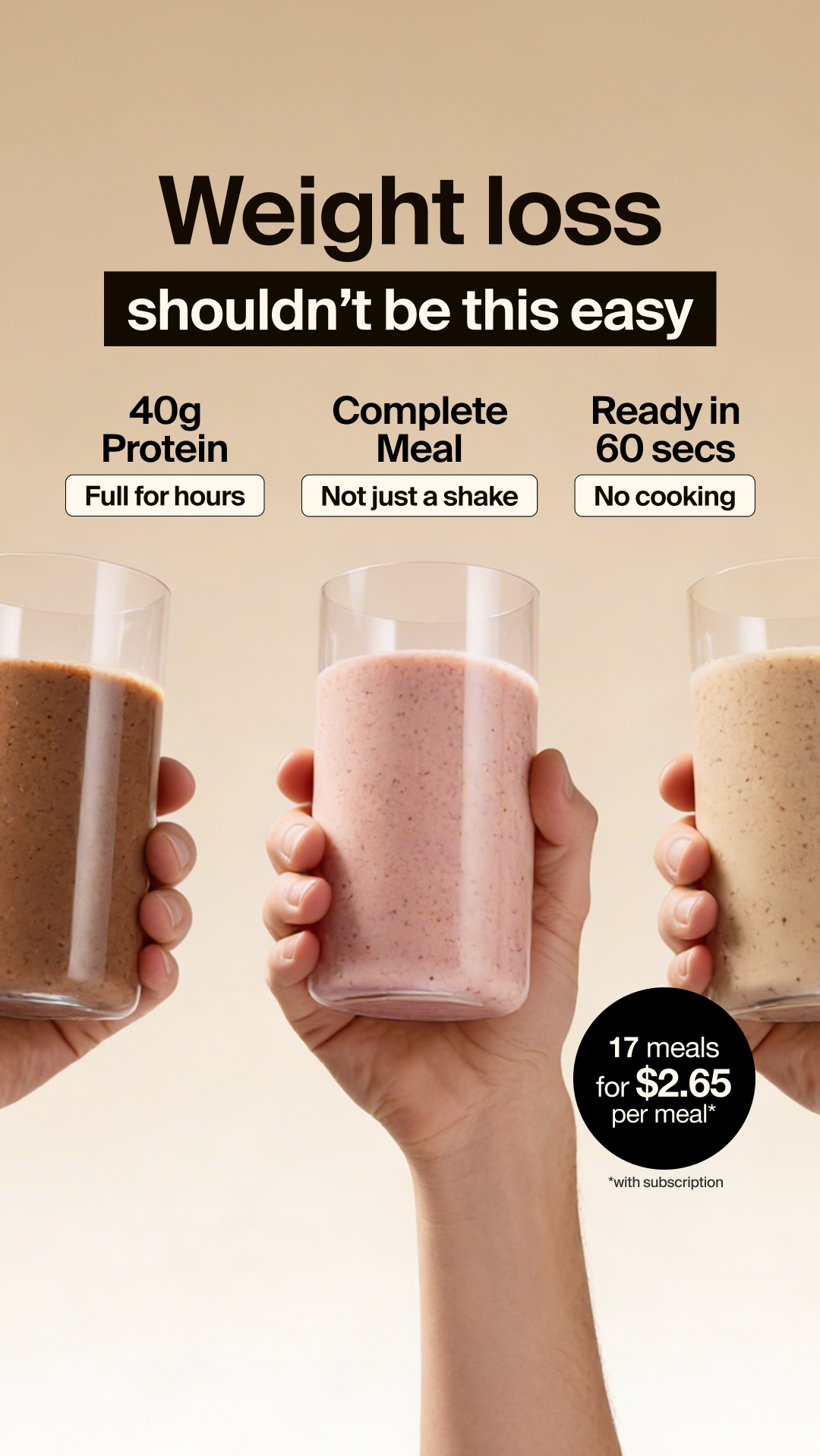 Huel Facebook ad