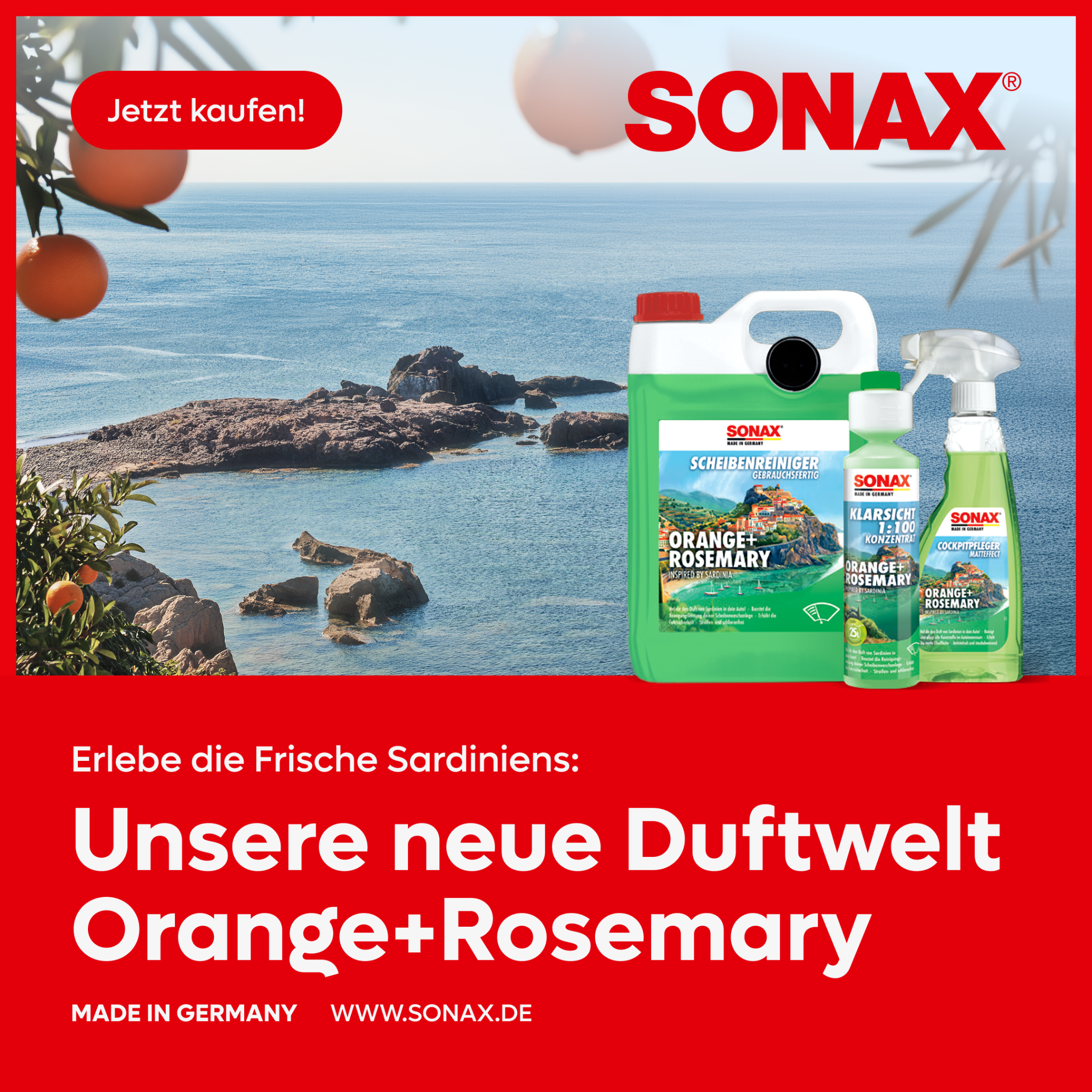 SONAX Deutschland Facebook ad from Apr 1, 2026