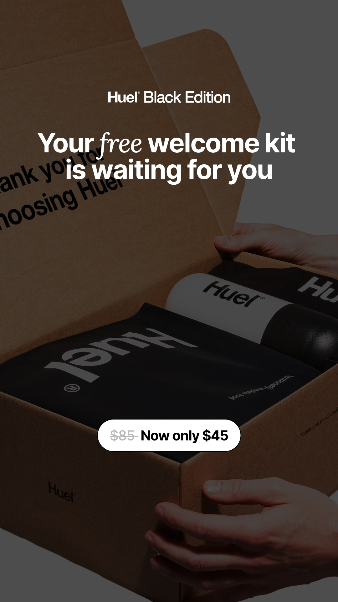 Huel Facebook ad