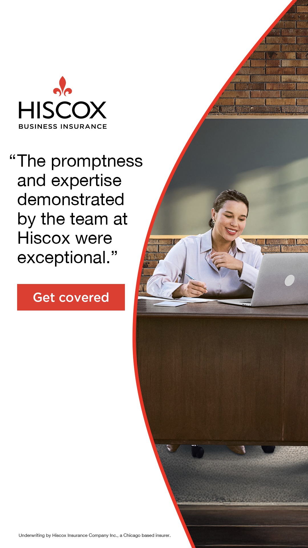 Hiscox Insurance Facebook ad