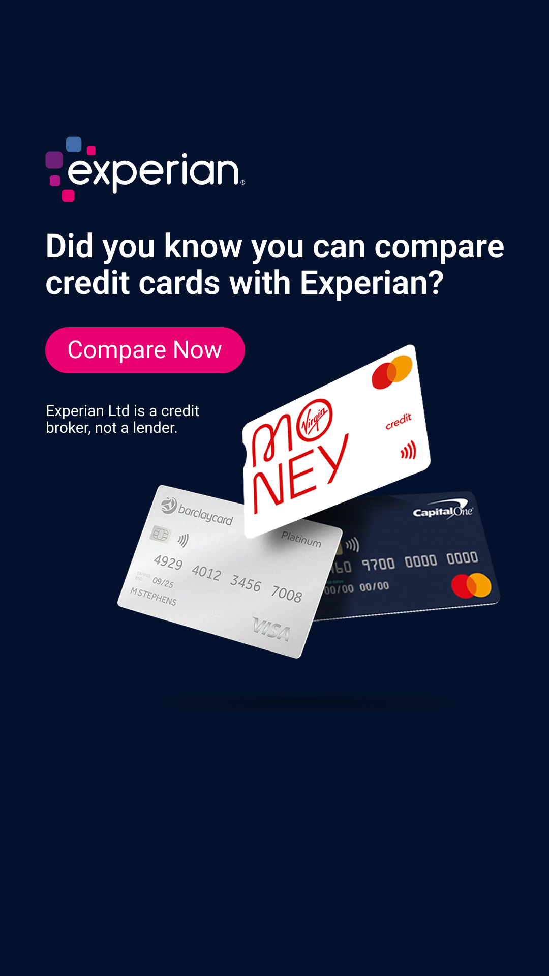 Experian UK Facebook ad