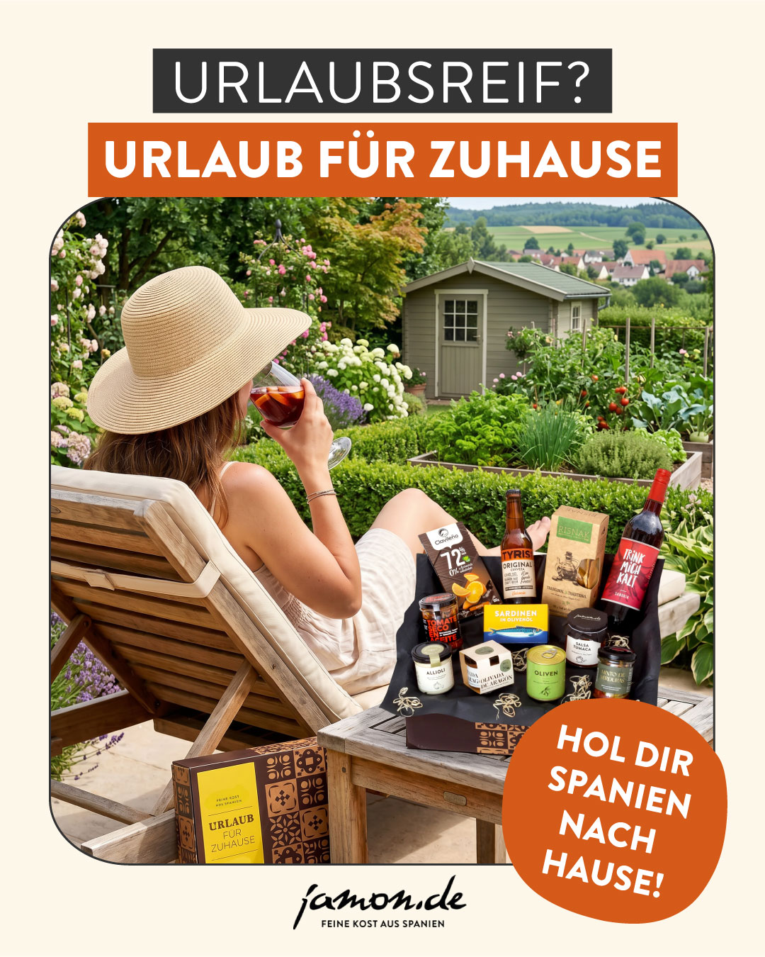 Jamon.de Facebook ad: Geschenkidee für Feinschmecker