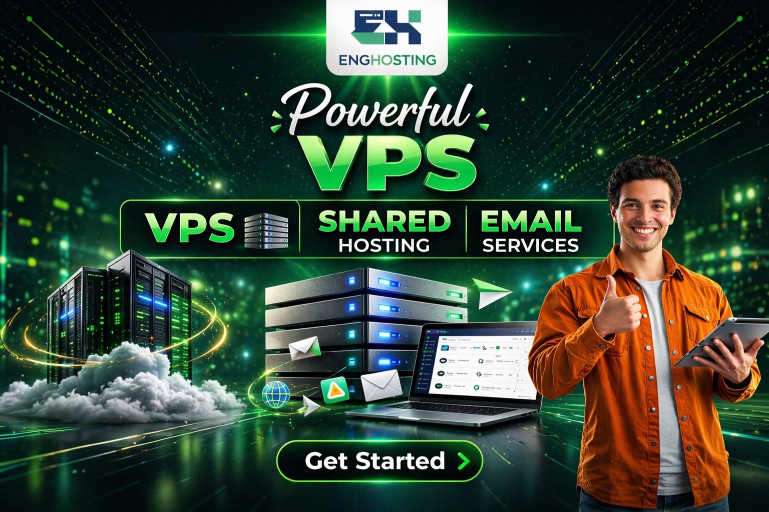 Engineering hosting-الاستضافة الهندسية Facebook ad: عايز موقعك يبقى أسرع وثابت… ومن غير ما…