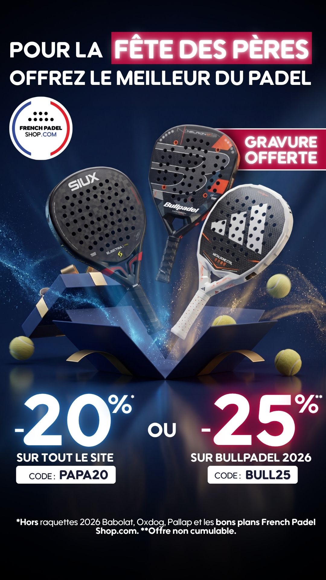 French Padel Shop Facebook ad from Jun 1, 2026