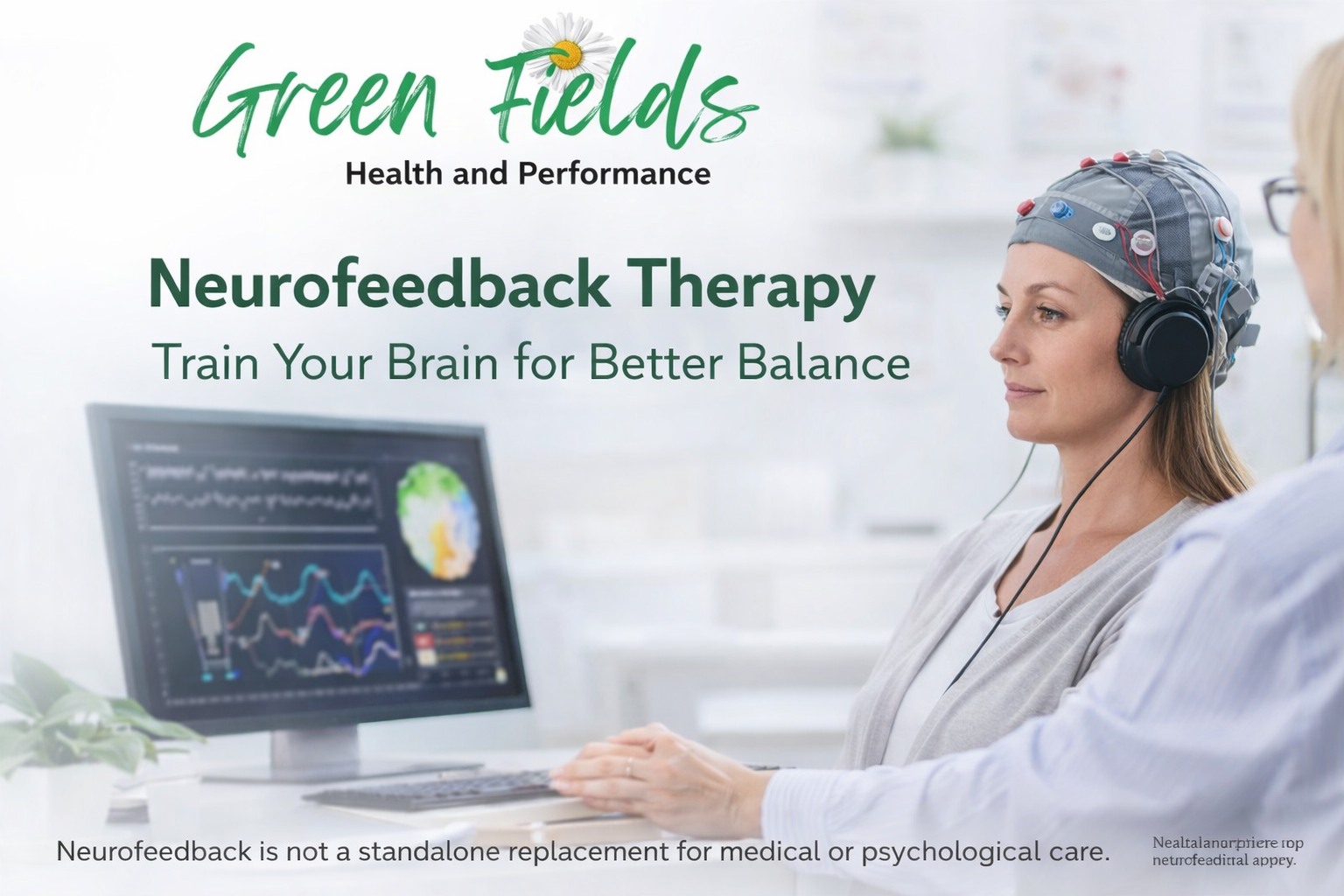 Green Fields Health and Performance Facebook ad: Struggling with focus, emotional regulation, anxiety, or…