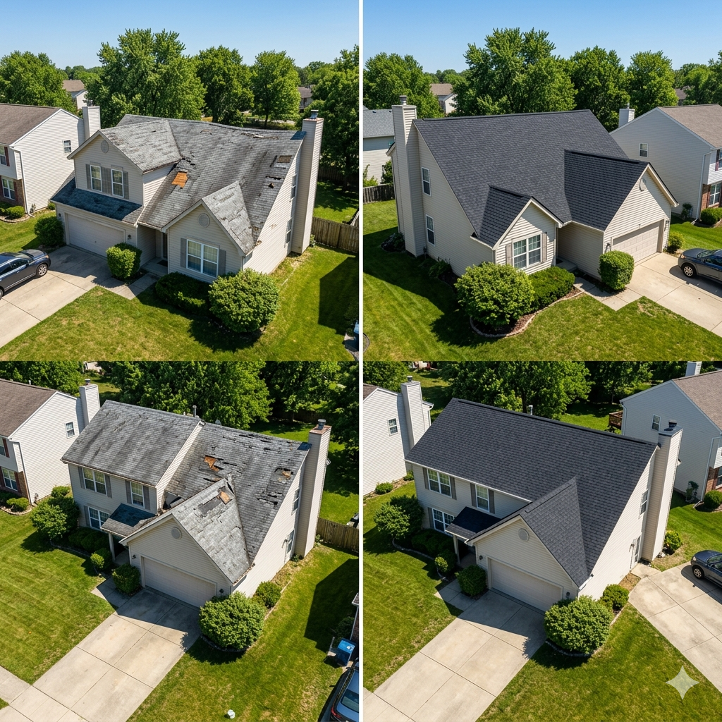 Roof Replacement Program Facebook ad: FREE Hail Damage Inspection