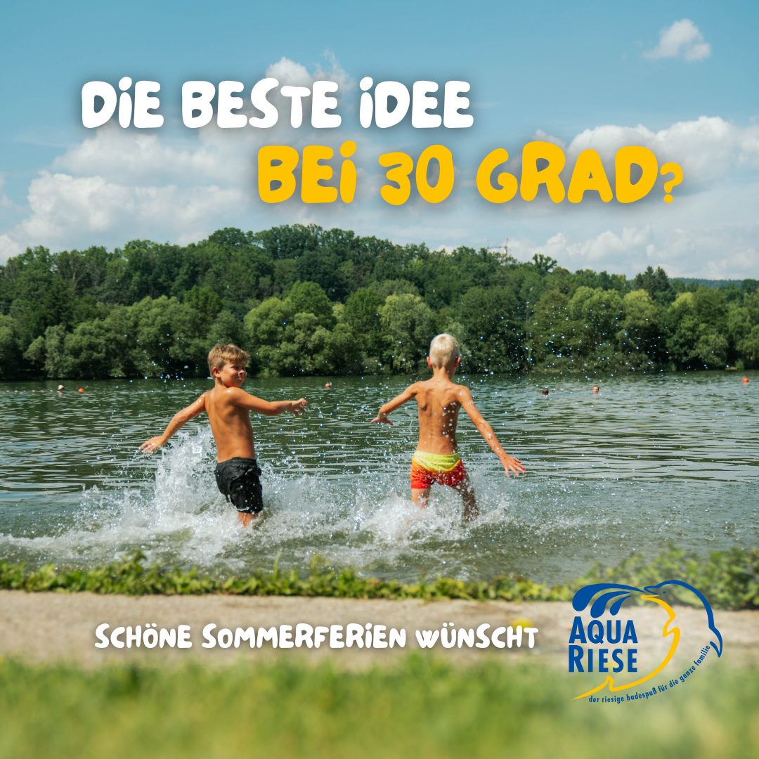 Aqua Riese Facebook ad: Ganz klar: Abkühlen!