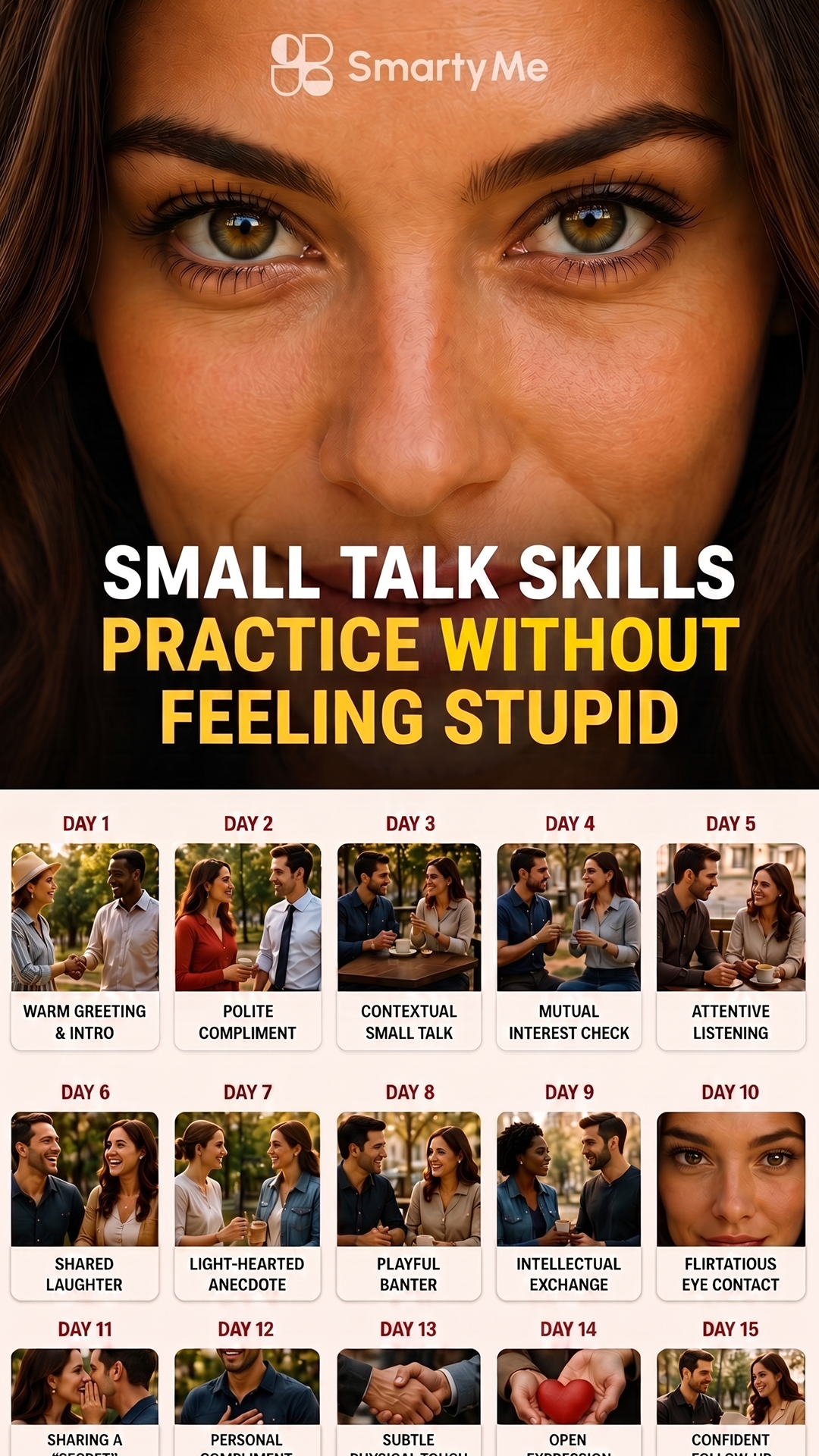 SmartyMe: The Art of Small Talk Facebook ad: Master the art of SMALL TALK
