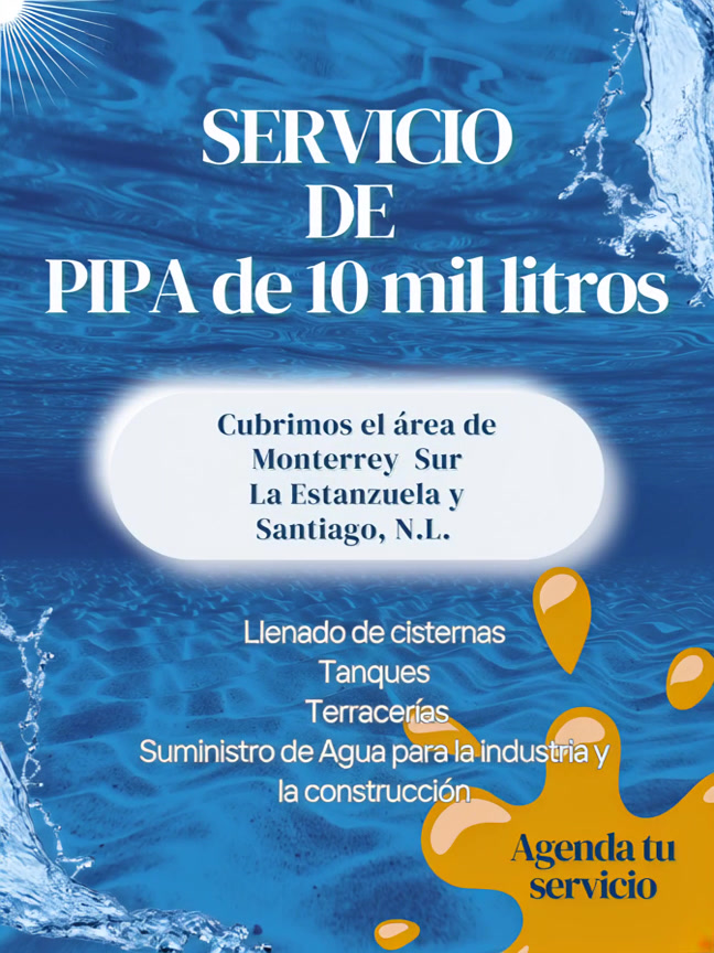 PNIC de México Facebook ad: Servicio de pipa de 10 mil litros listo cuando lo necesitas