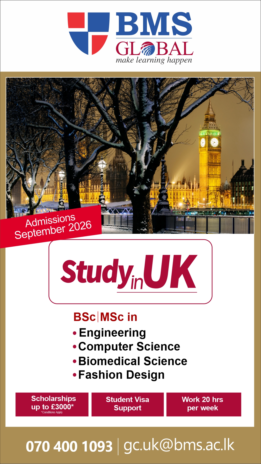 BMS Campus Facebook ad from Jun 6, 2026