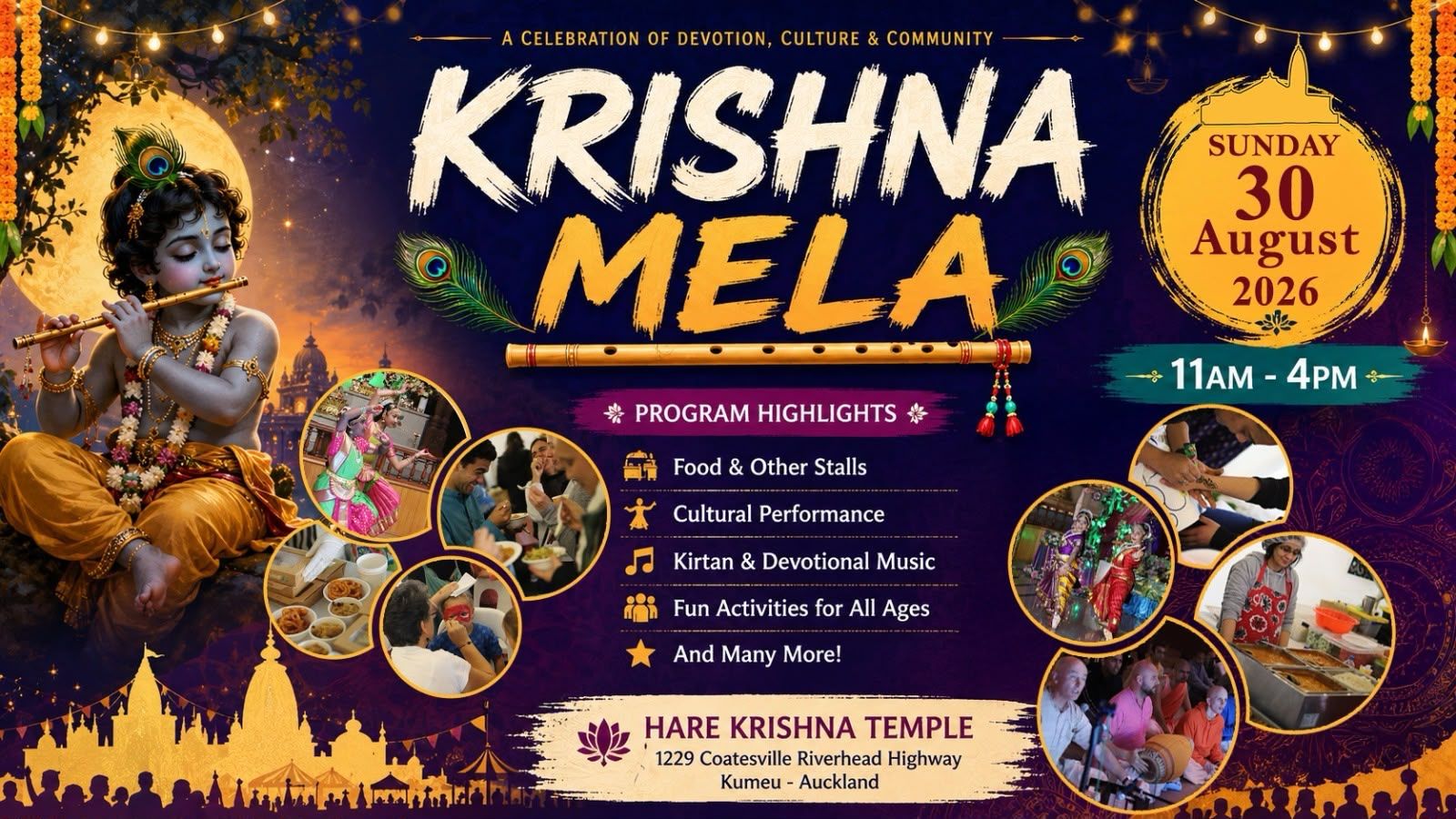 Hare Krishna Auckland Facebook ad
