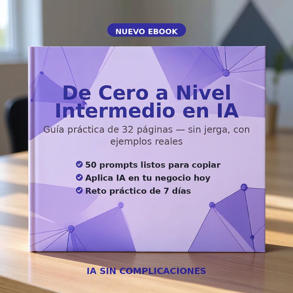 invoxa.app Facebook ad: IA Sin Complicaciones: De Cero a Nivel Intermedio