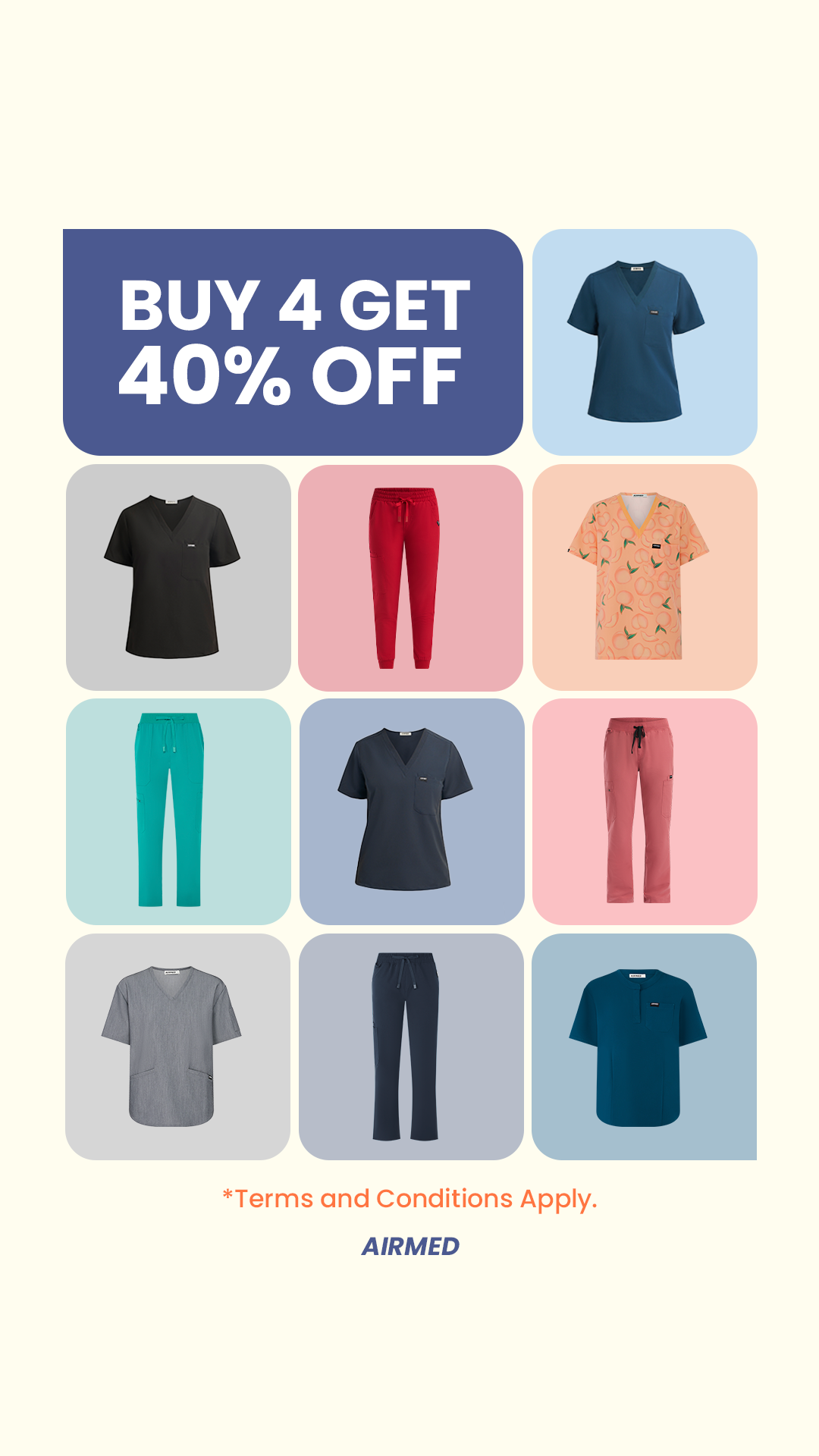 Airmed Scrubs Facebook ad