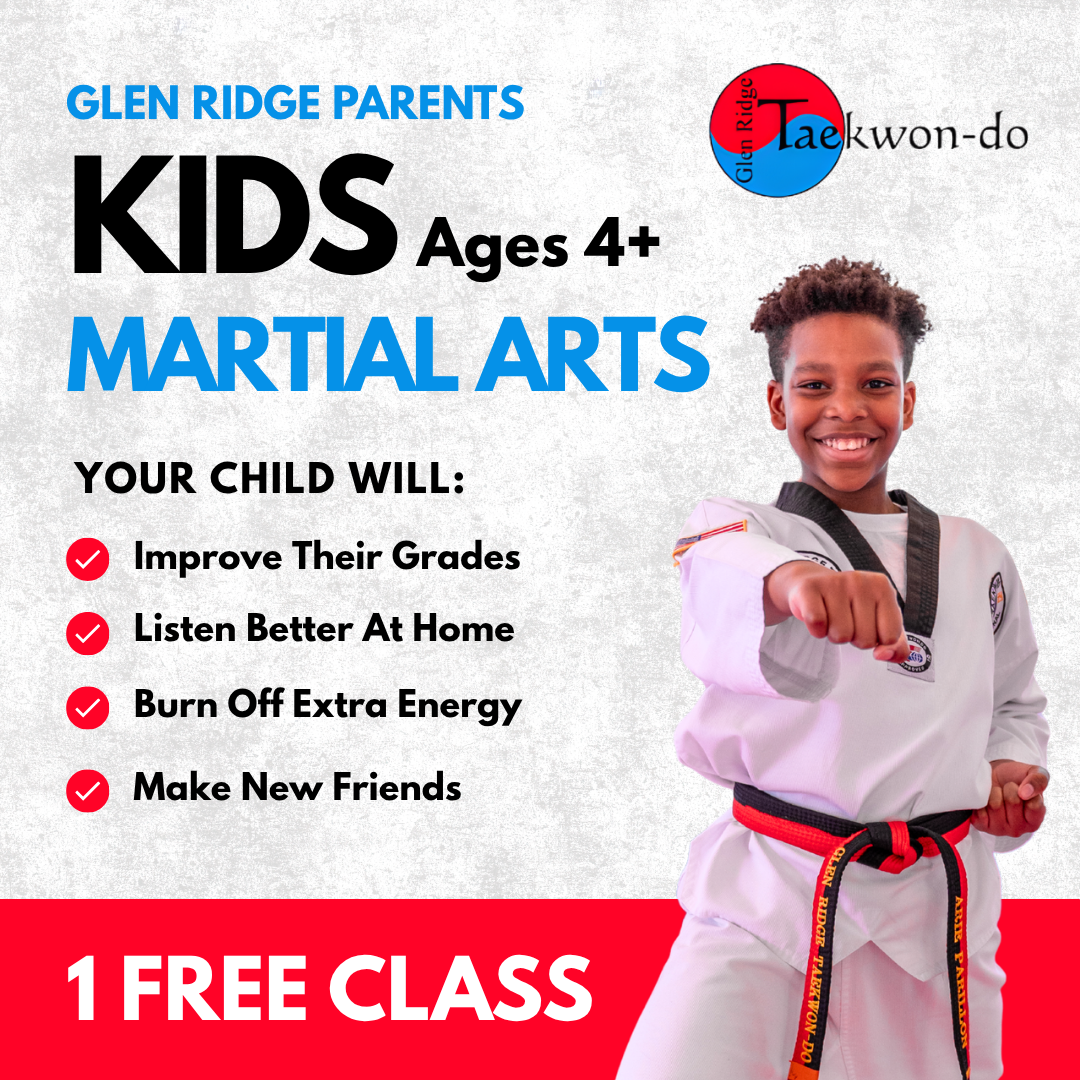 Glen Ridge Taekwon-do Facebook ad: Kids Taekwondo (Ages 4+) | Free Trial Pass