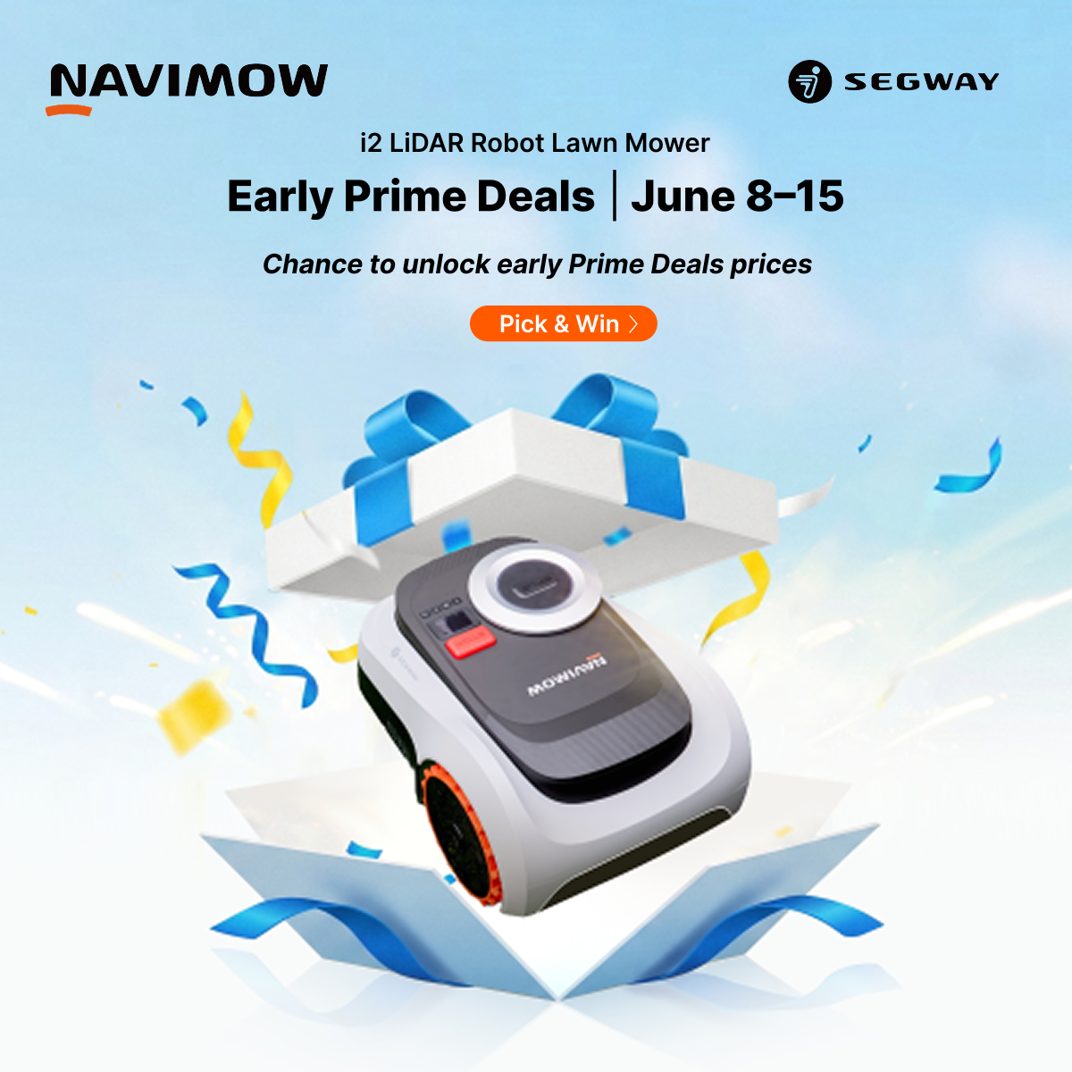 Segway Navimow Facebook ad: Chance to Win £100 Off Navimow i2 LiDAR