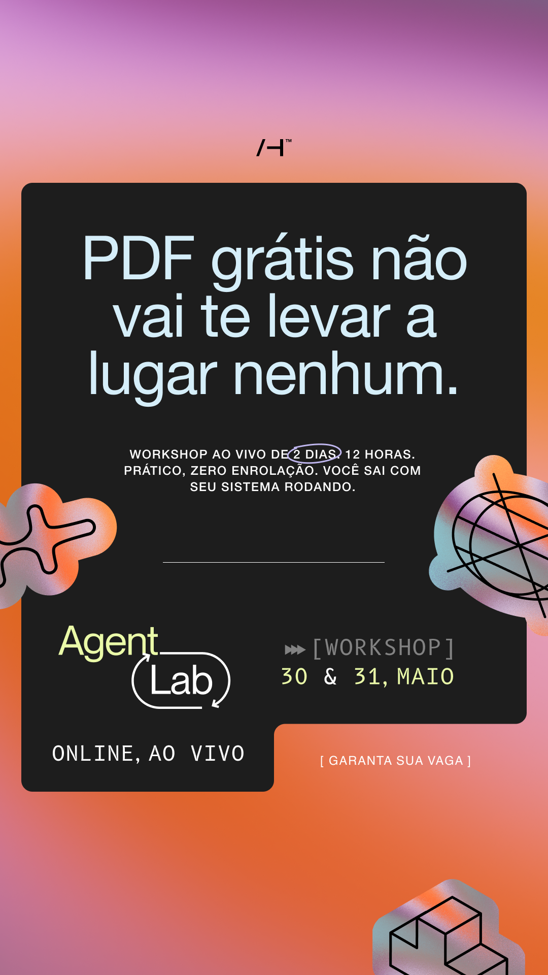 Human Talks Facebook ad: Inscreva-se já.