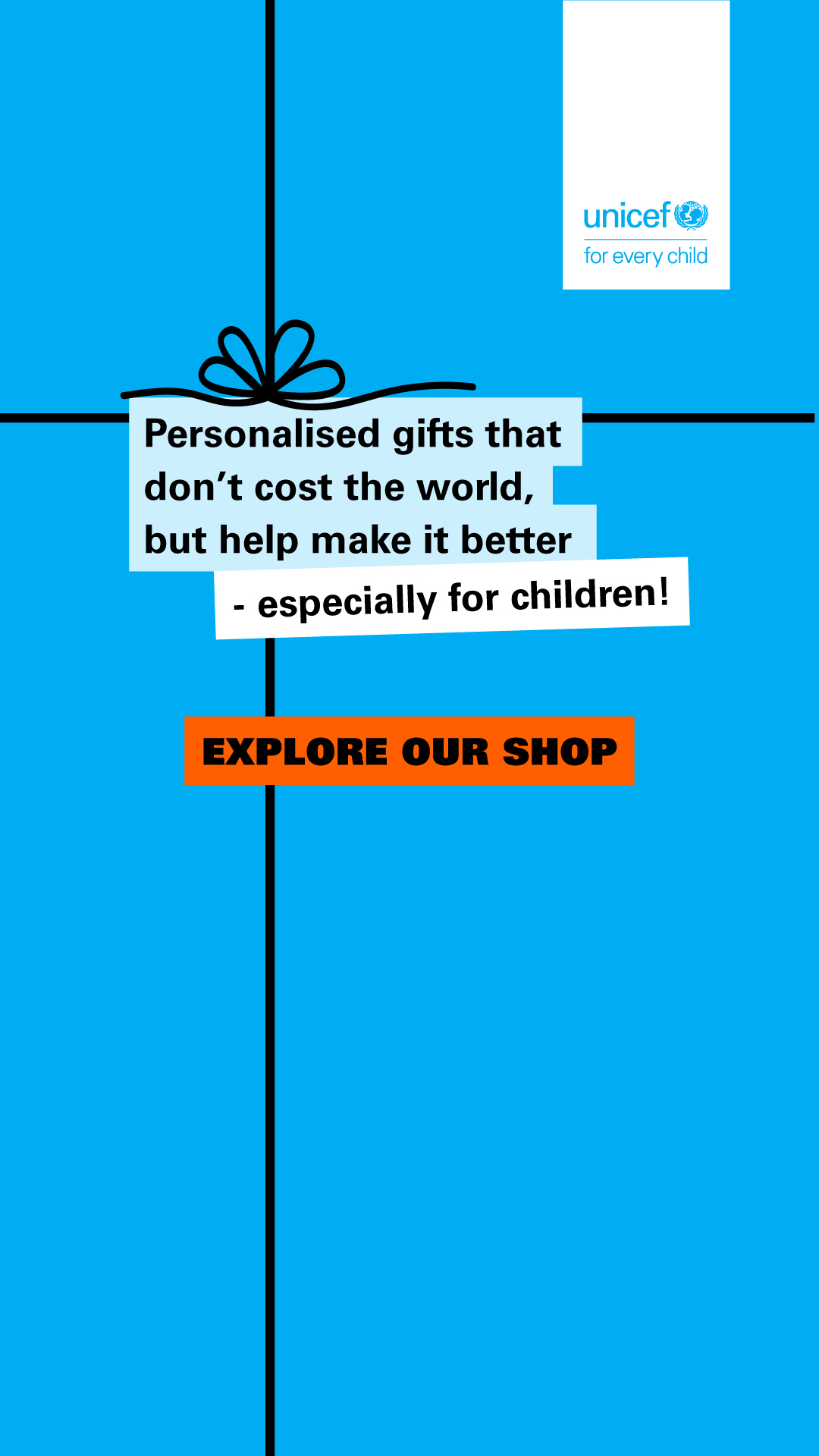 UNICEF UK Facebook ad