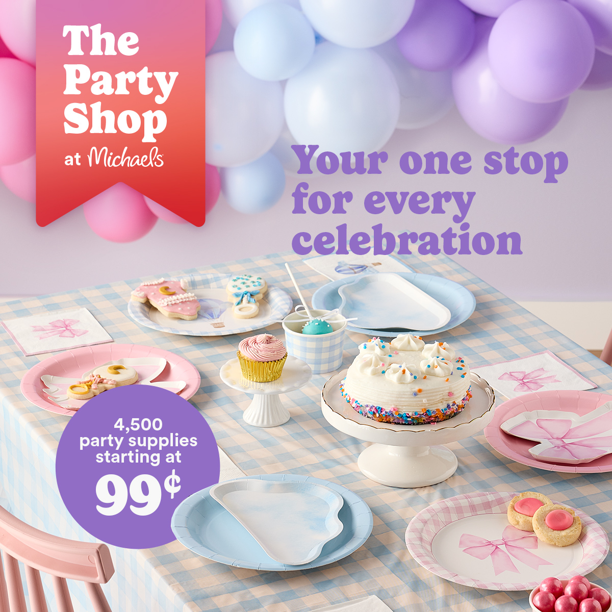 Michaels Stores Facebook ad: Your party headquarters