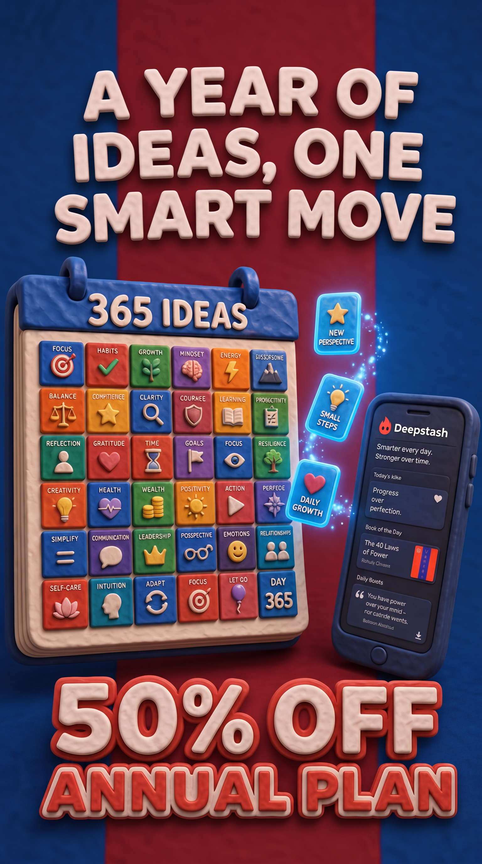 Deepstash Facebook ad
