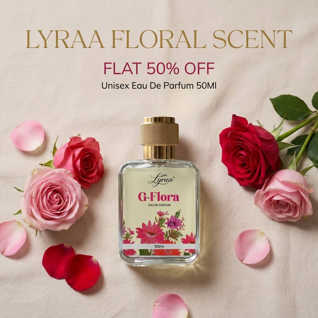 Lyraa Perfume Facebook ad: Buy Lyraa G Flora Eau Perfume!