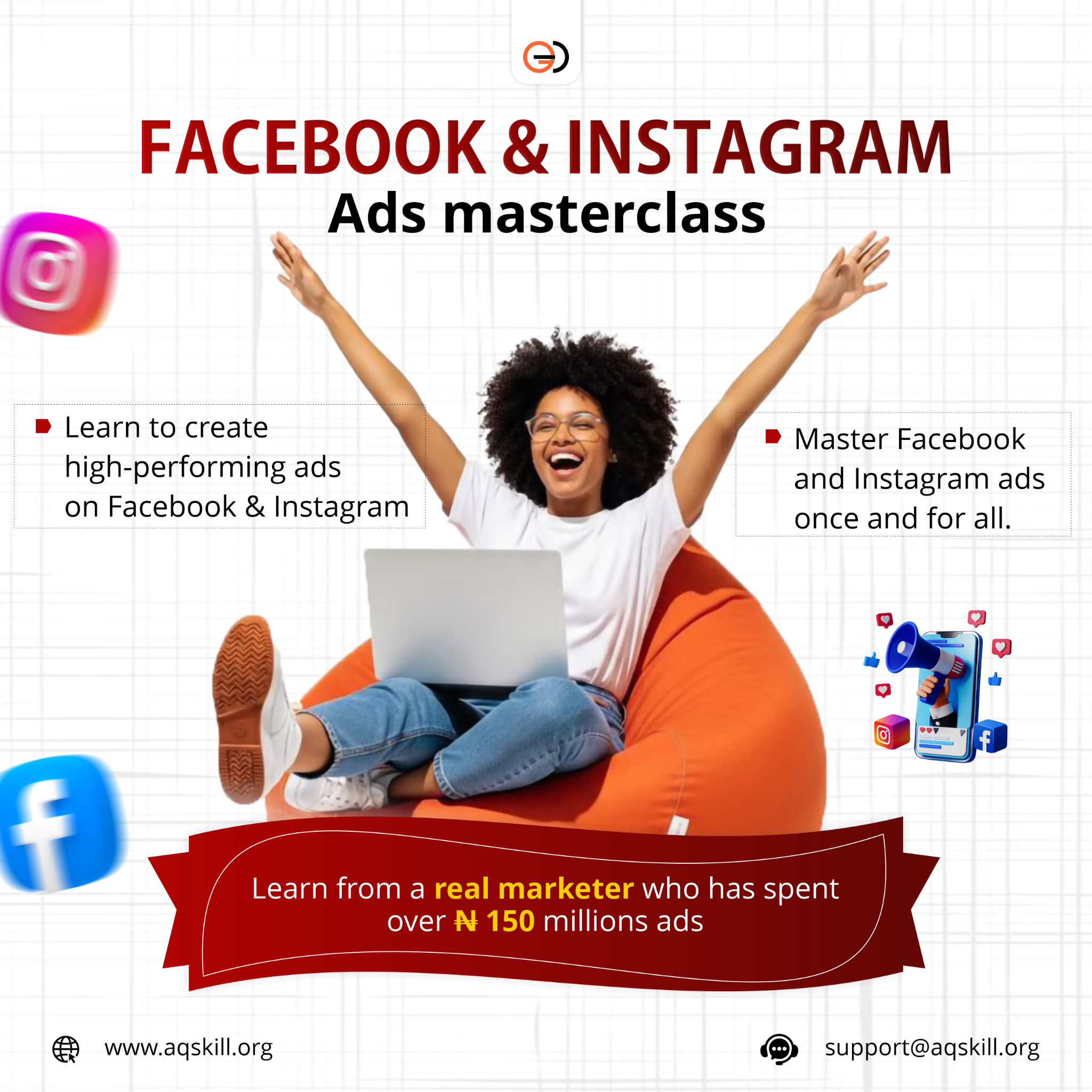 AQskill Facebook ad