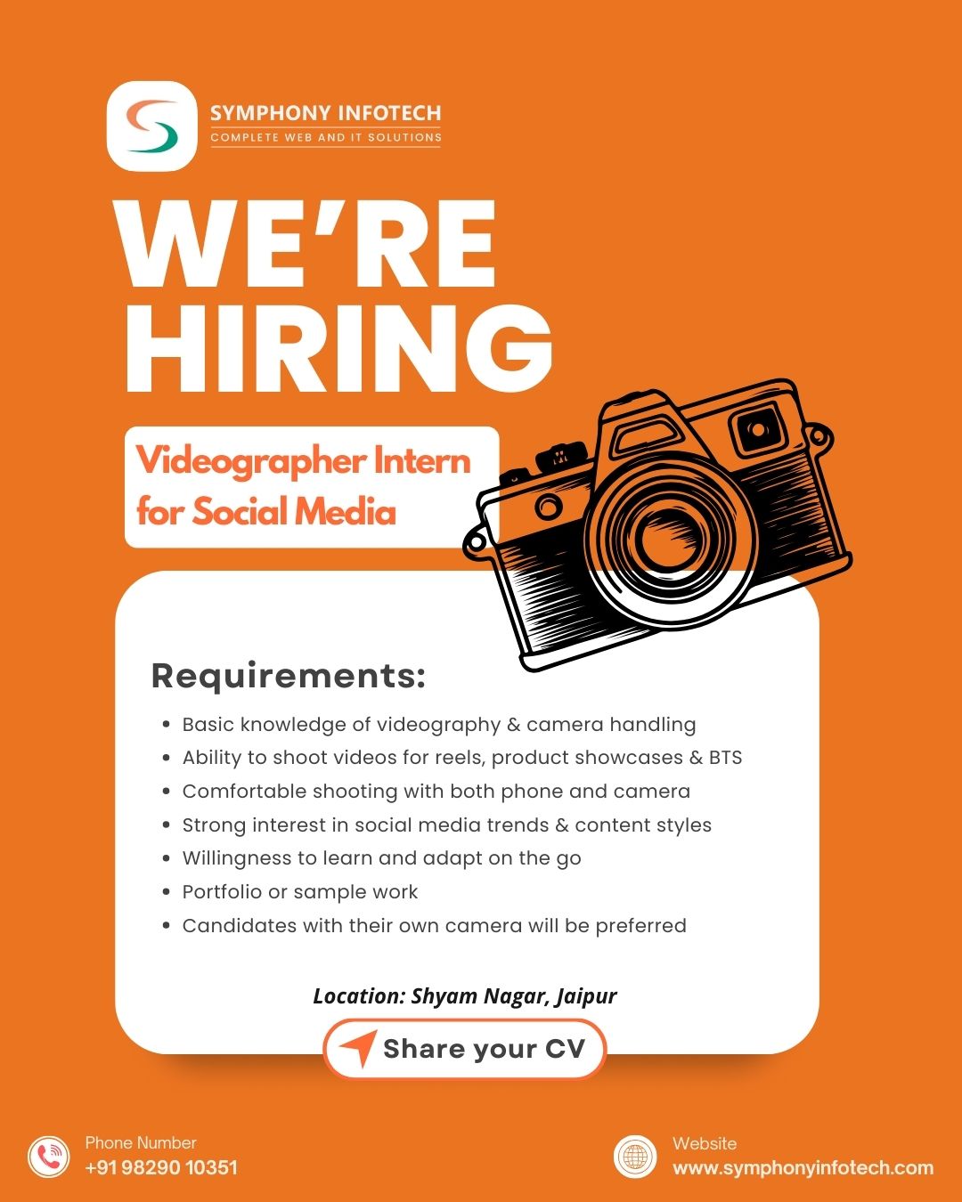 Symphony Infotech, Digital Marketing Agency Facebook ad: We’re Hiring!