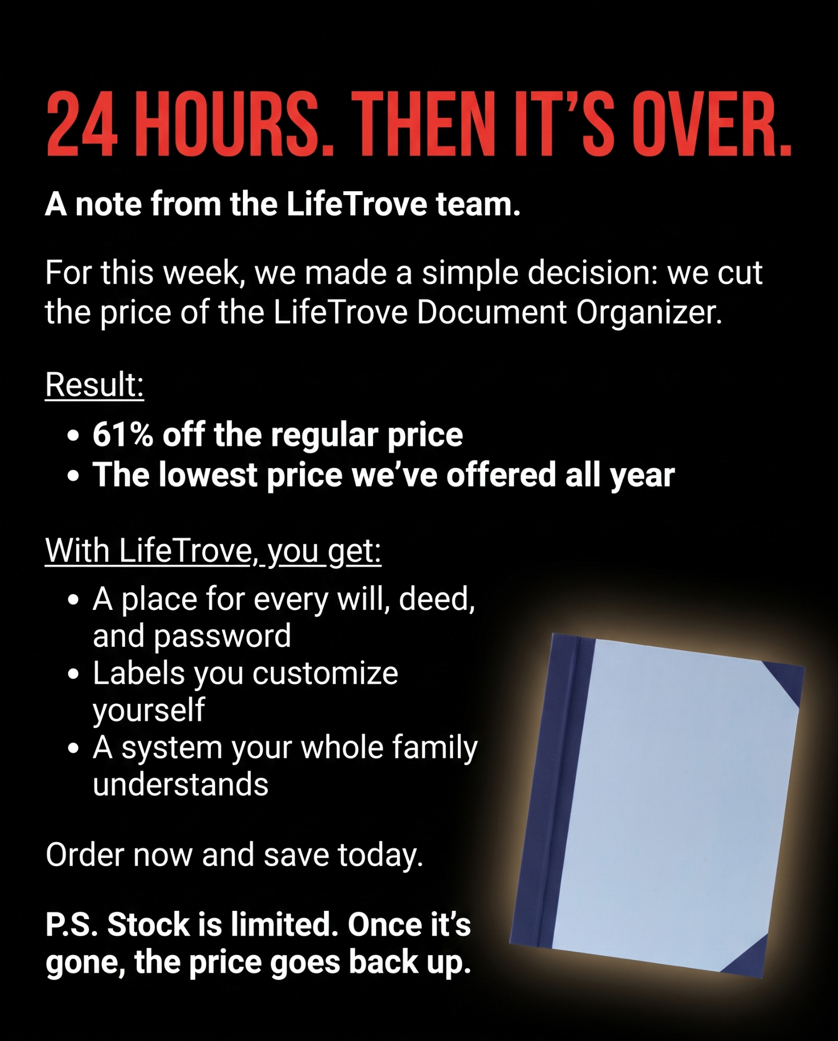 LifeTrove Facebook ad