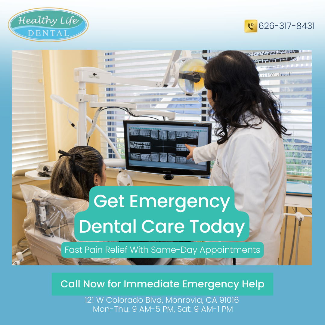 Healthy Life Dental Facebook ad: In Pain? We Can See You Today.