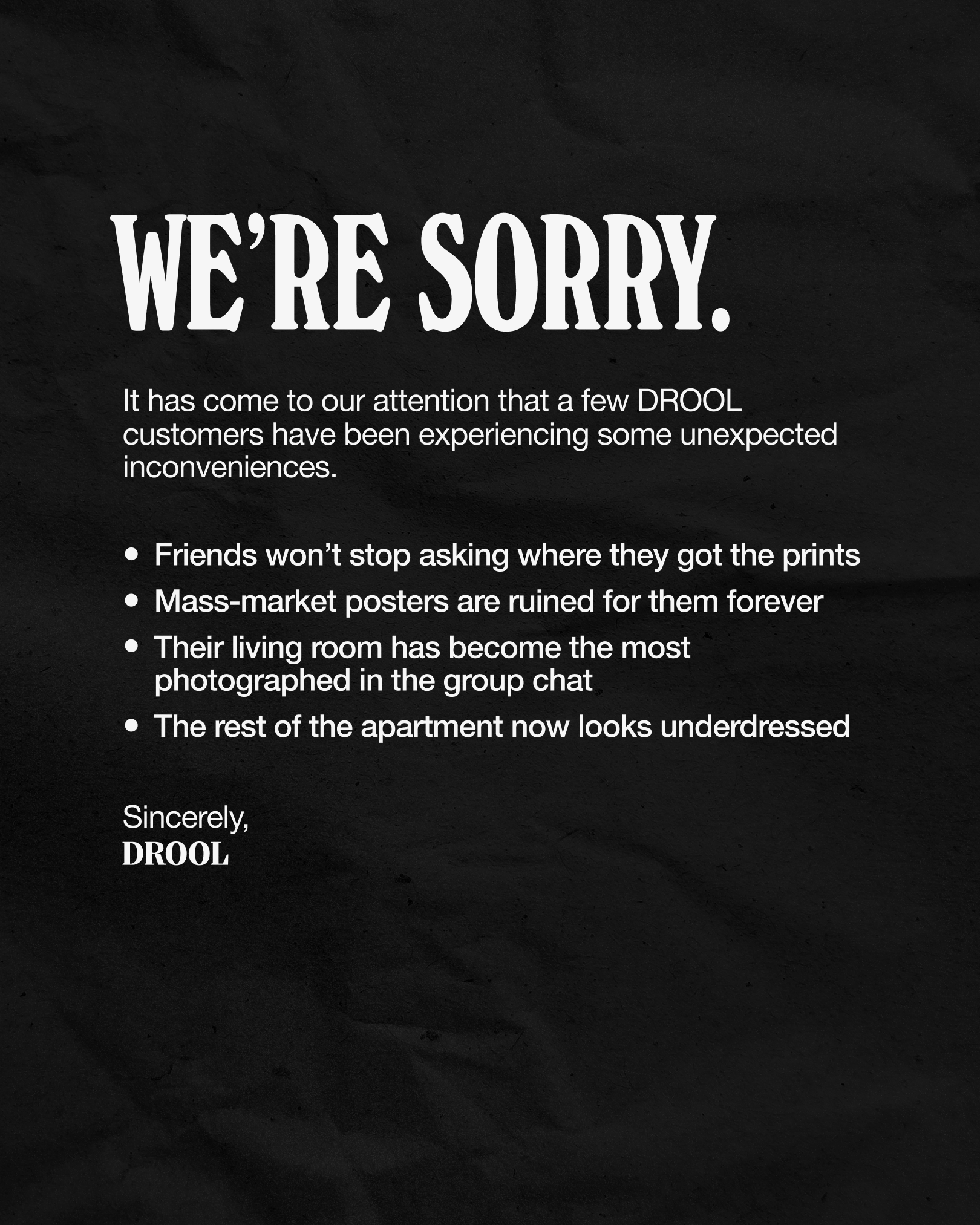 DROOL Facebook ad