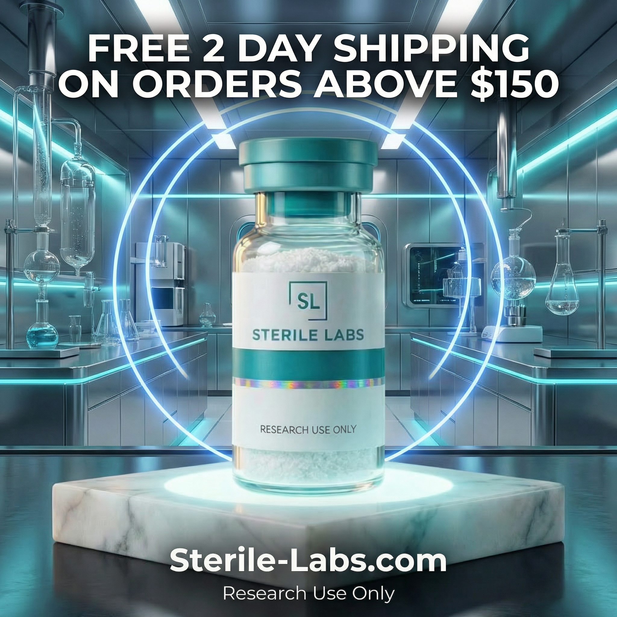 Sterile Labs Facebook ad: Free 2-Day Shipping on Orders Above $150