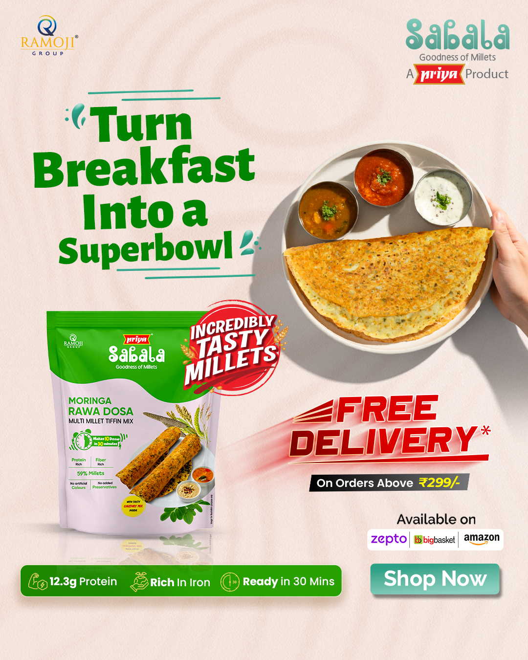 Sabala Millets Facebook ad from Apr 23, 2026