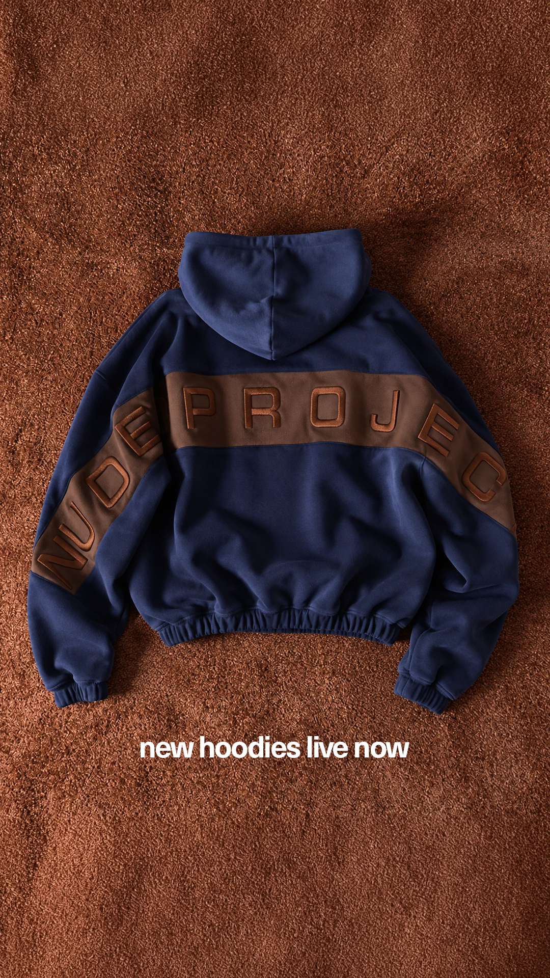 Nude Project Facebook ad: C-suite Zip-Up Hoodie Navy