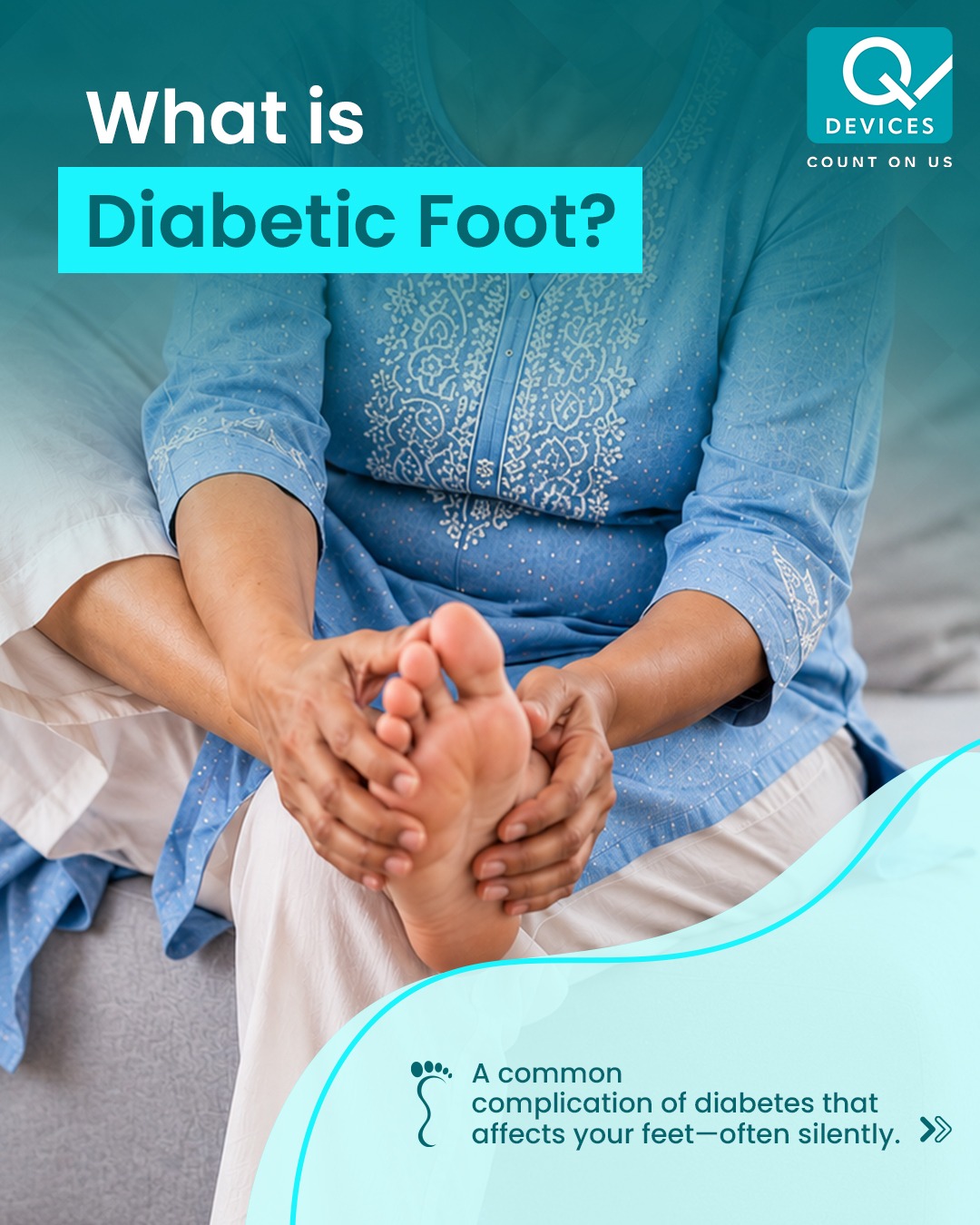 Q Devices Facebook ad: Diabetic foot often develops gradually, making early…