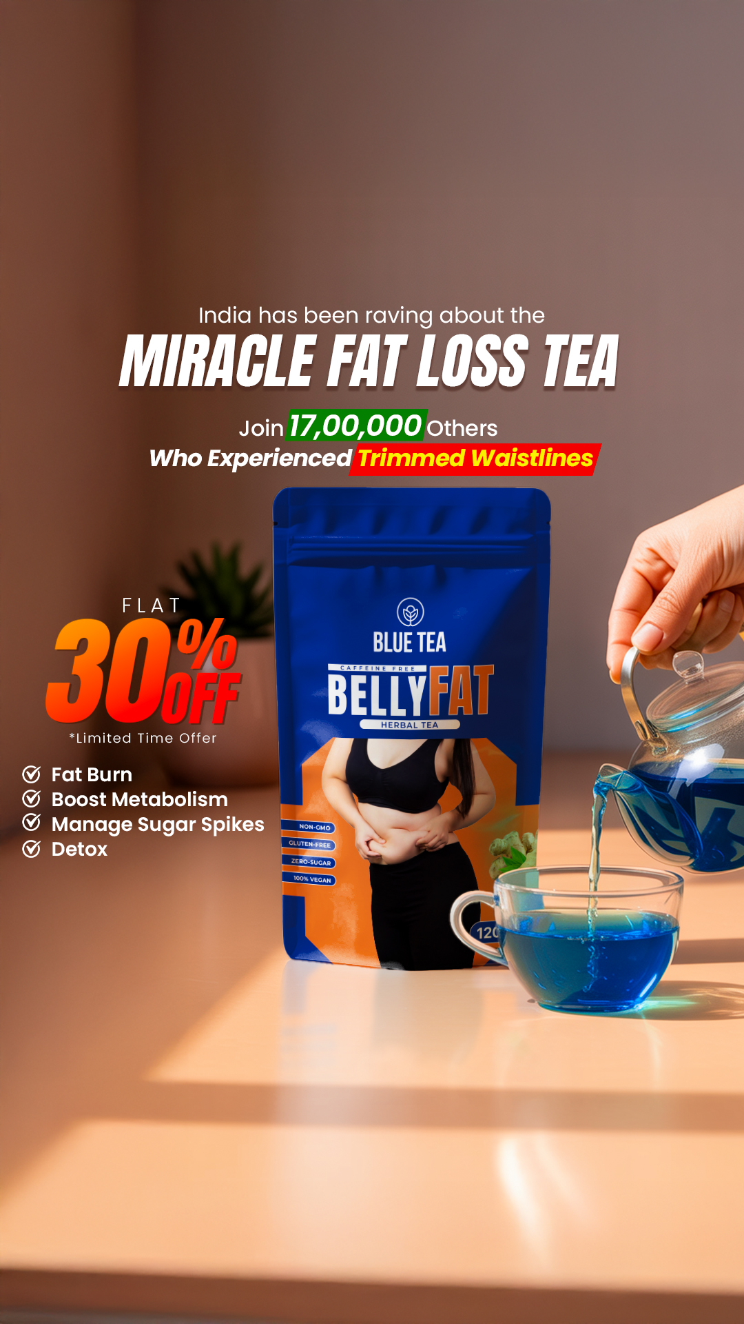BLUE TEA INDIA Facebook ad