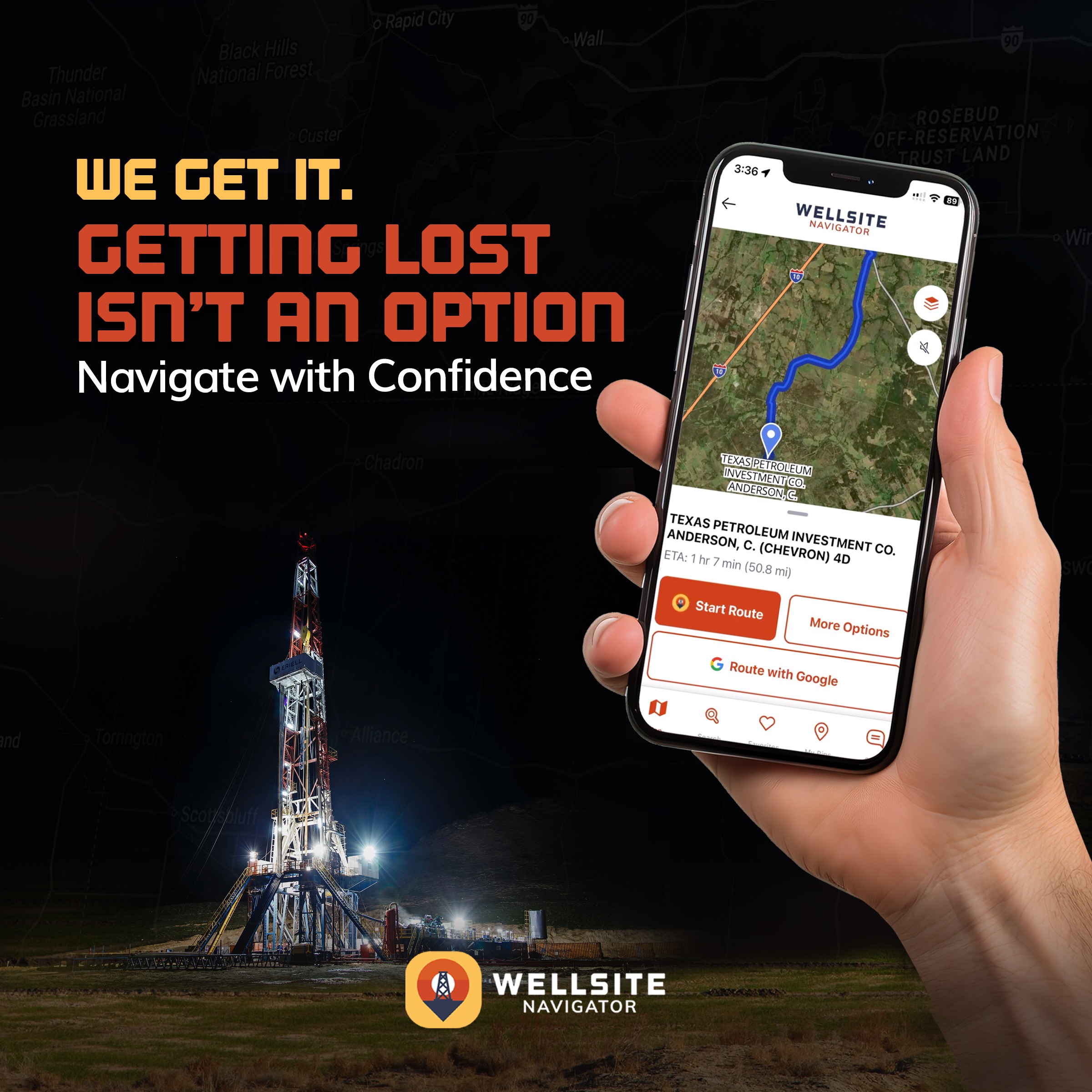 Wellsite Navigator Facebook ad: Download the #1 Oilfield App in Canada