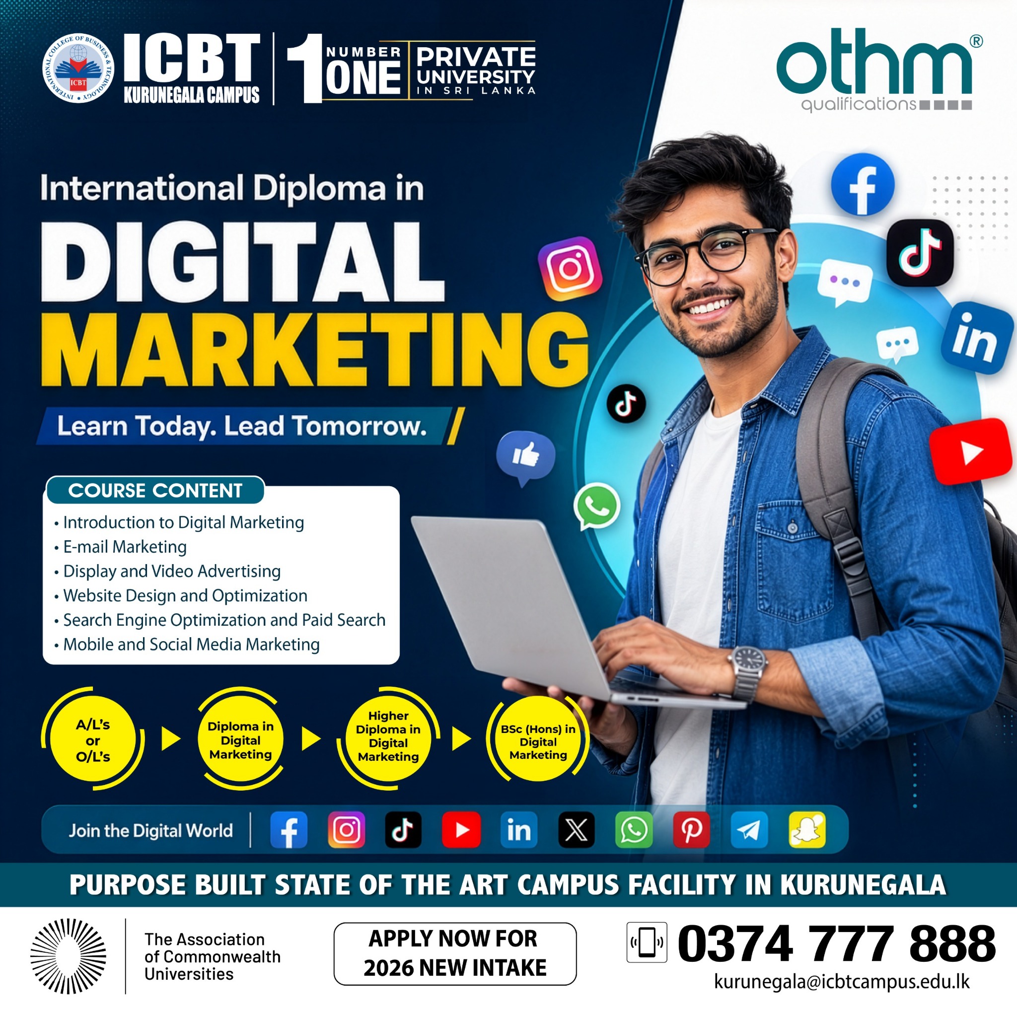 ICBT Kurunegala Campus Facebook ad