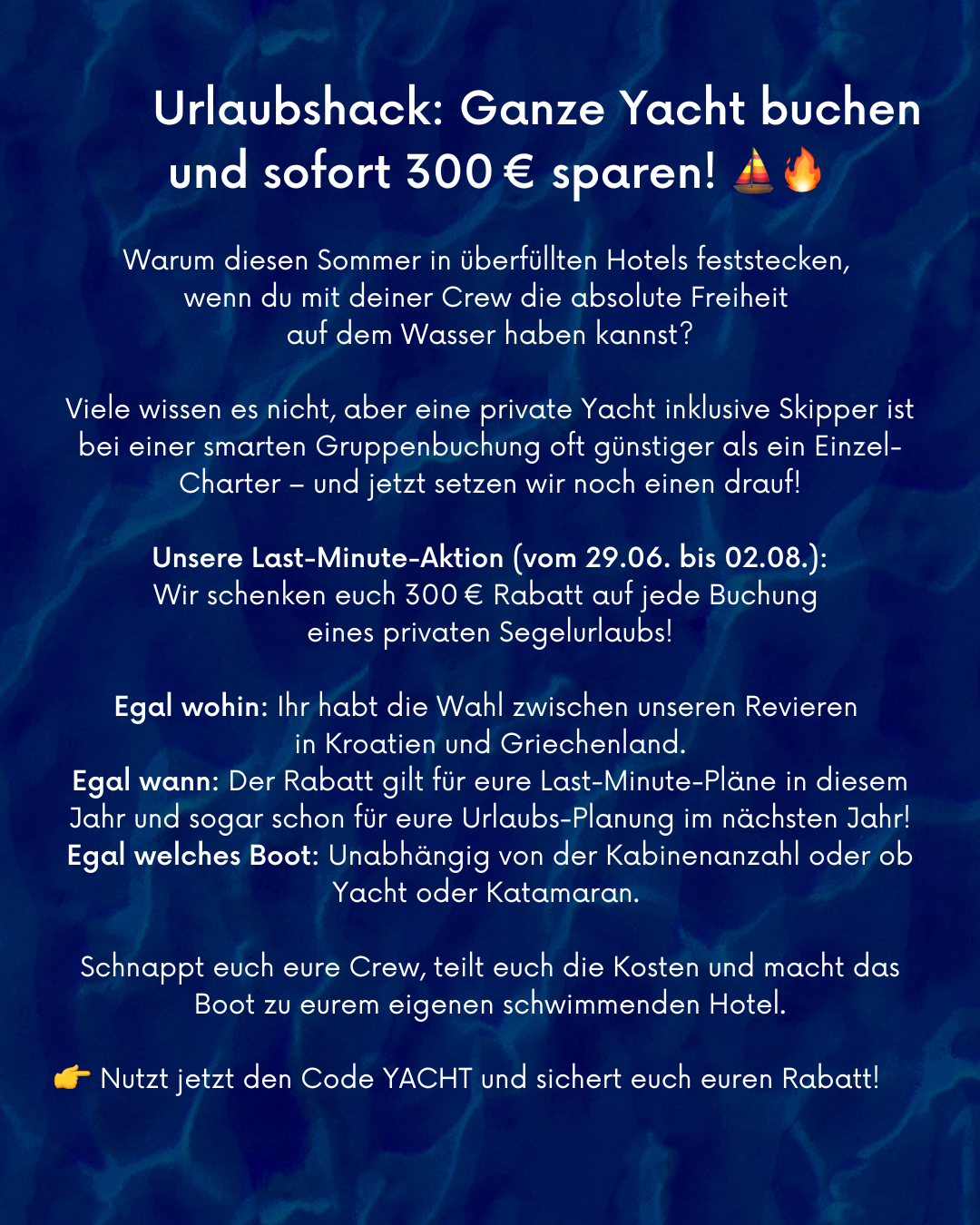 Sailwithus.de Facebook ad from Jul 9, 2026
