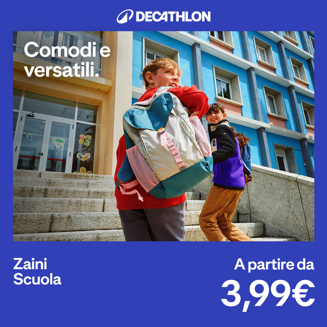 Decathlon Italia Facebook ad: Zaini scuola