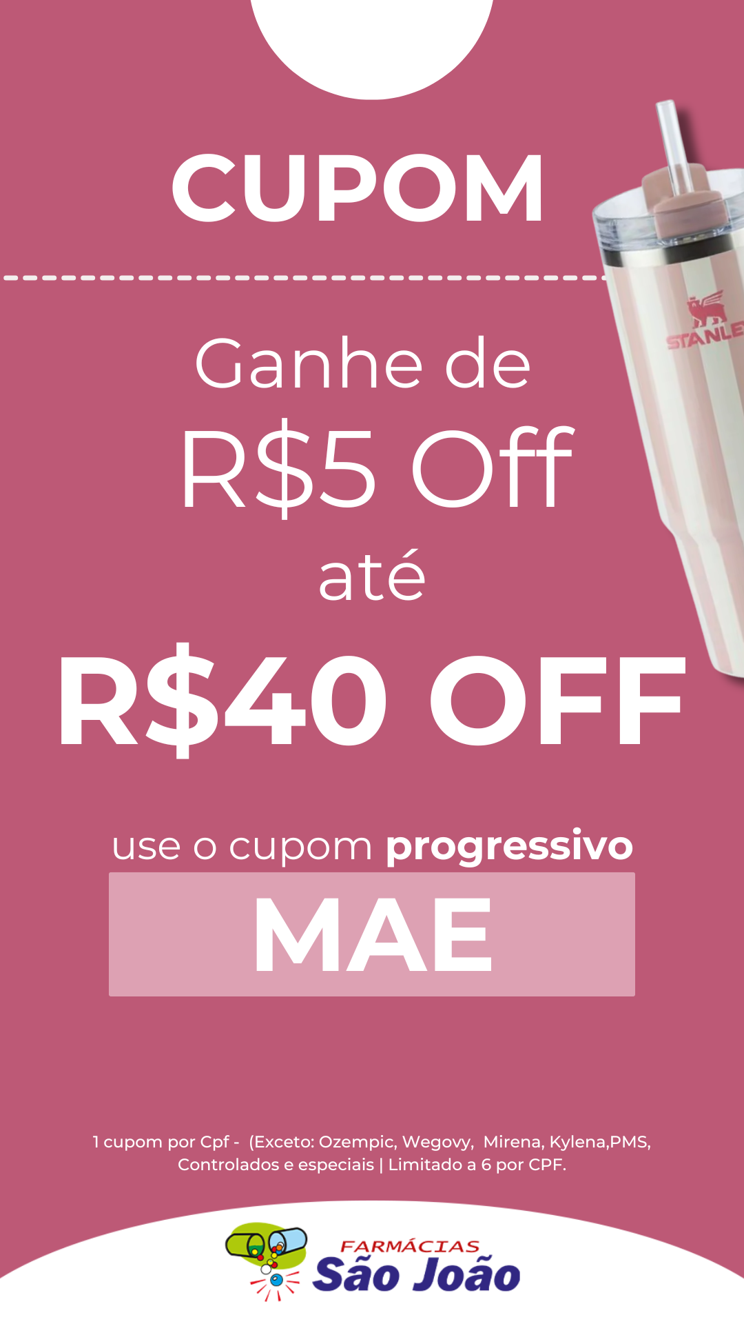 Farmácias São João Facebook ad from May 6, 2026