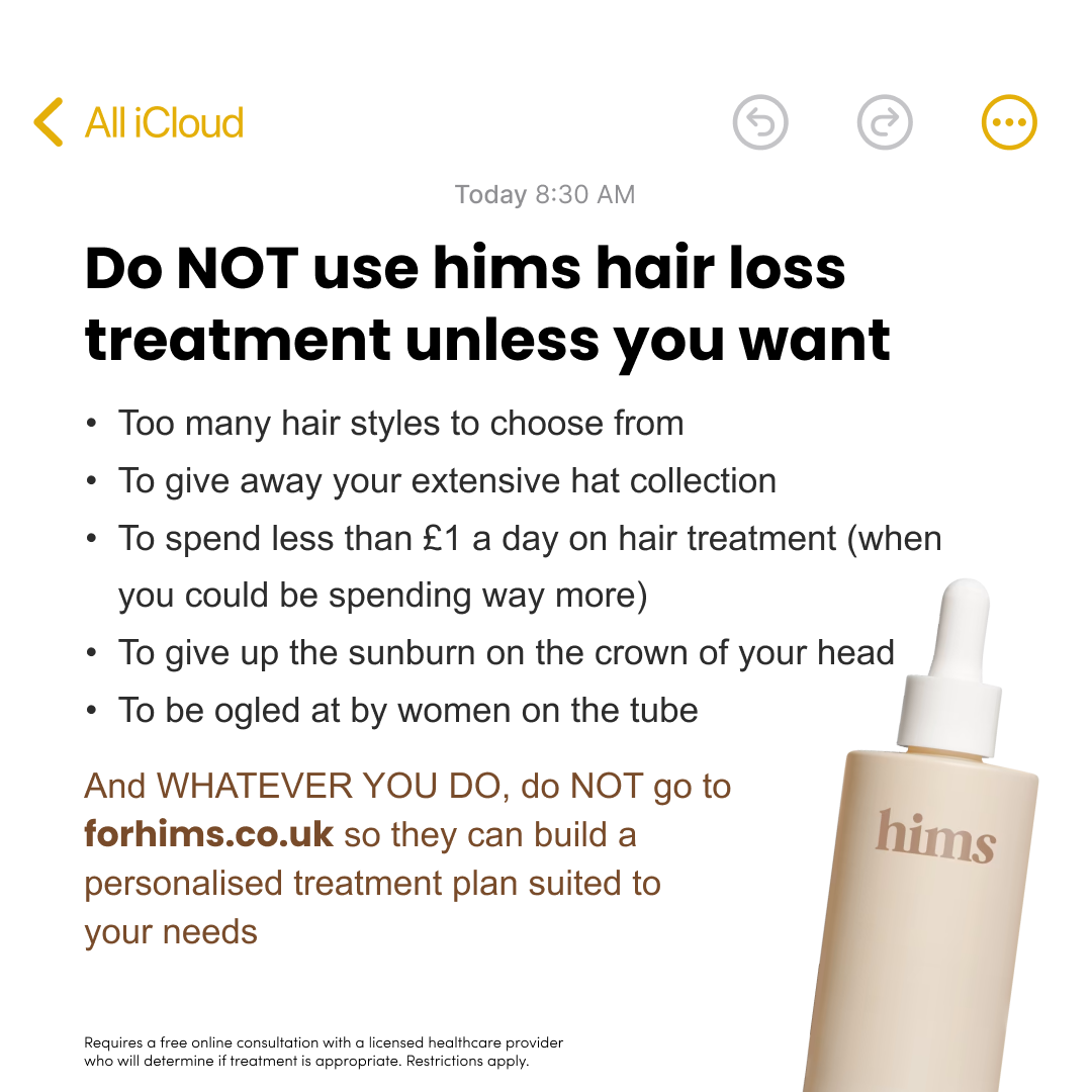 hims Facebook ad
