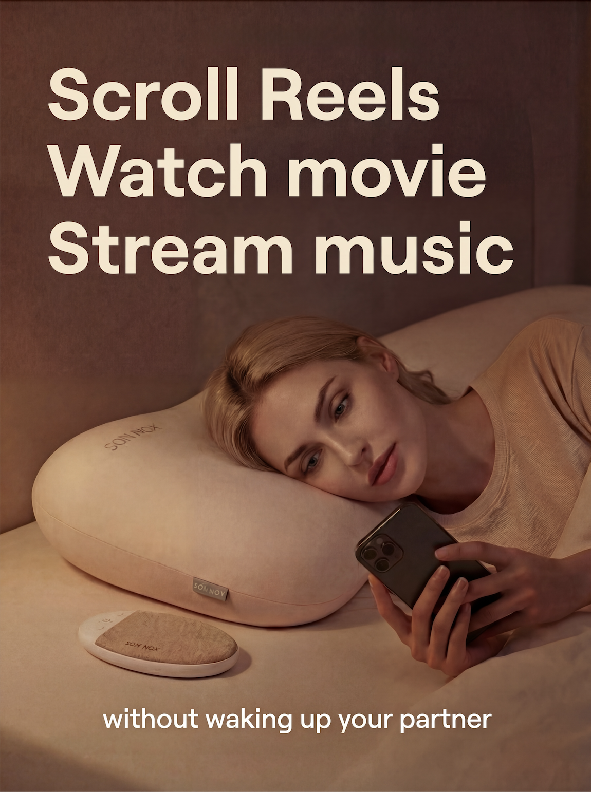 SON NOX Facebook ad: The All-in-One Audio Pillow