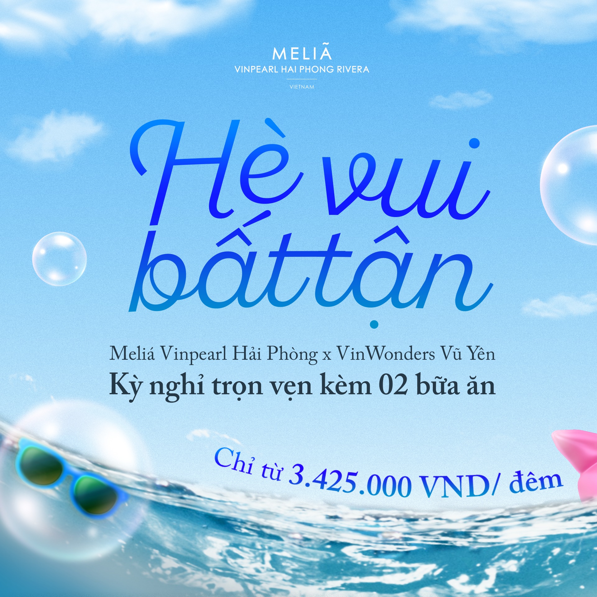 Melia Vinpearl Hai Phong Rivera Facebook ad: Hè Vui Bất Tận | Meliá Vinpearl Hải…