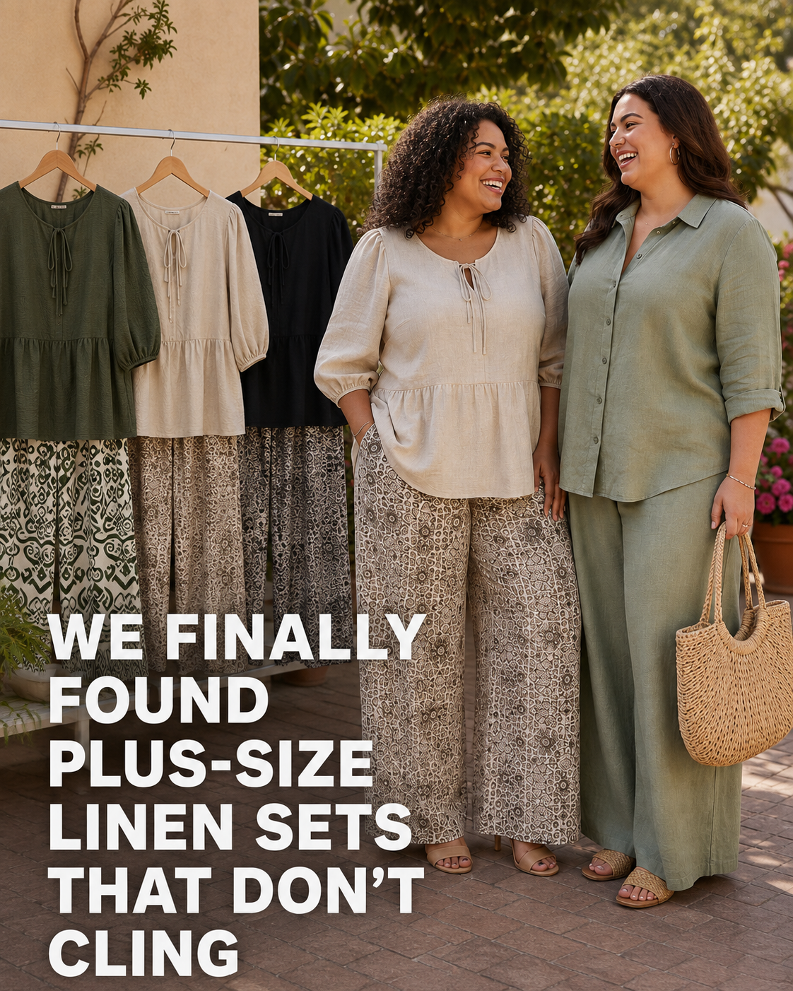 Toptenreviews Insider Facebook ad: Plus-Size Linen Sets We’re Loving for Every Body