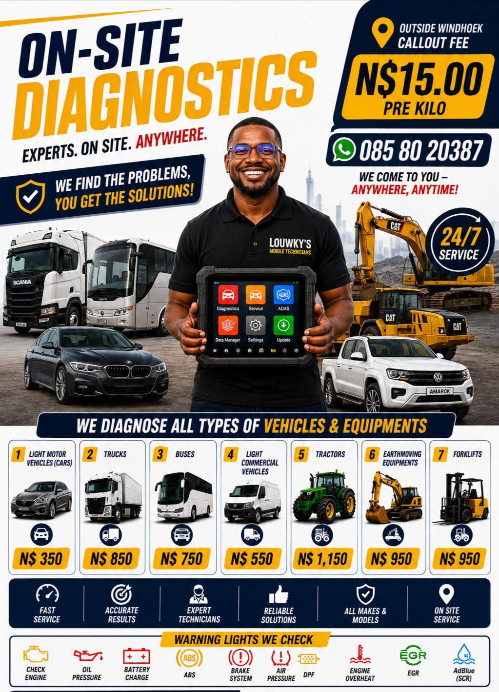 Louwky's Mobile Technicians Facebook ad