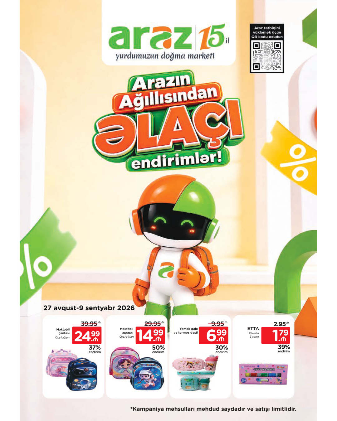 Araz Supermarket Facebook ad: Arazın Ağıllısından əlaçı endirimlər!