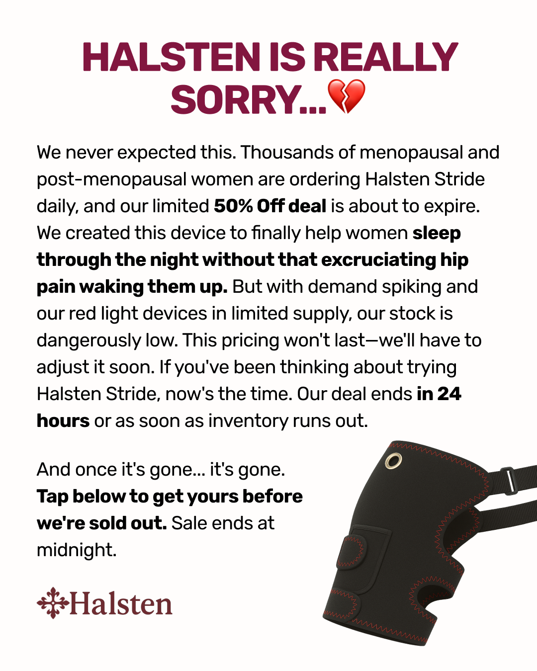 Halsten Facebook ad