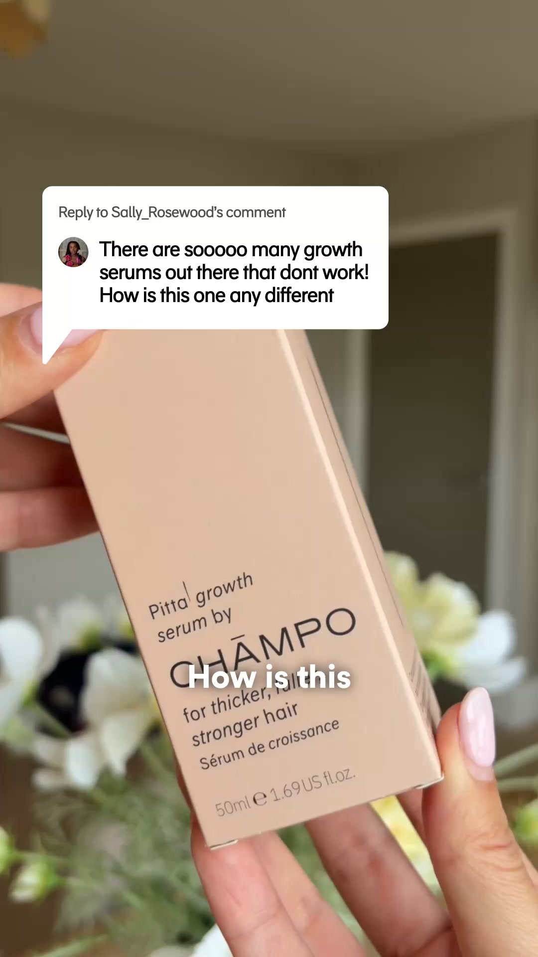 Chāmpo Haircare Facebook ad from Aug 25, 2026